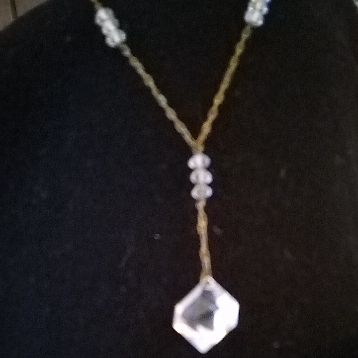 Delicate Clear Crystal Drop Necklace - Unbranded